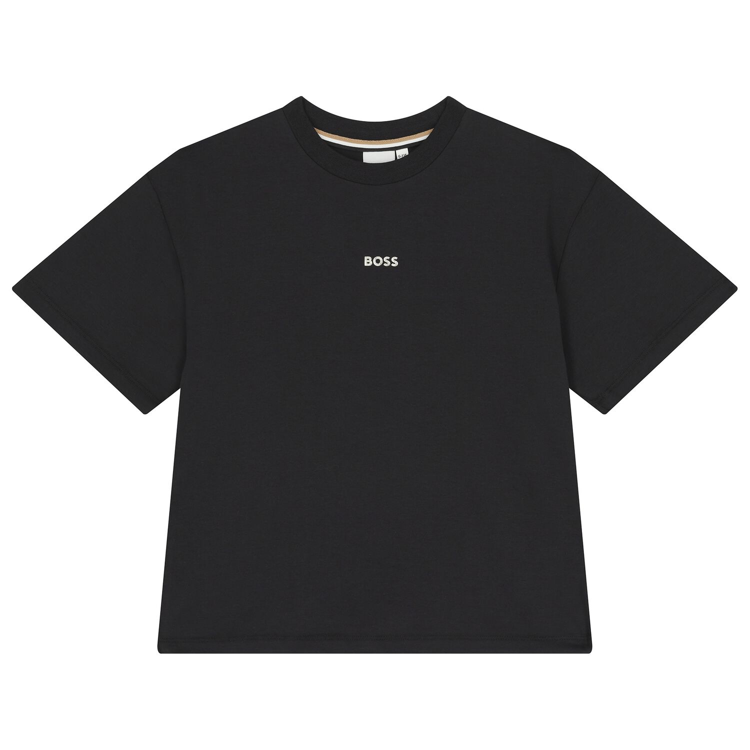 Girls Black Logo T-Shirt, 1, hi-res