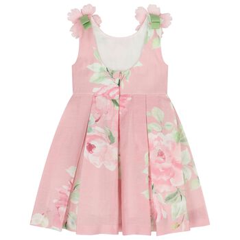 Girls Pink Floral Dress