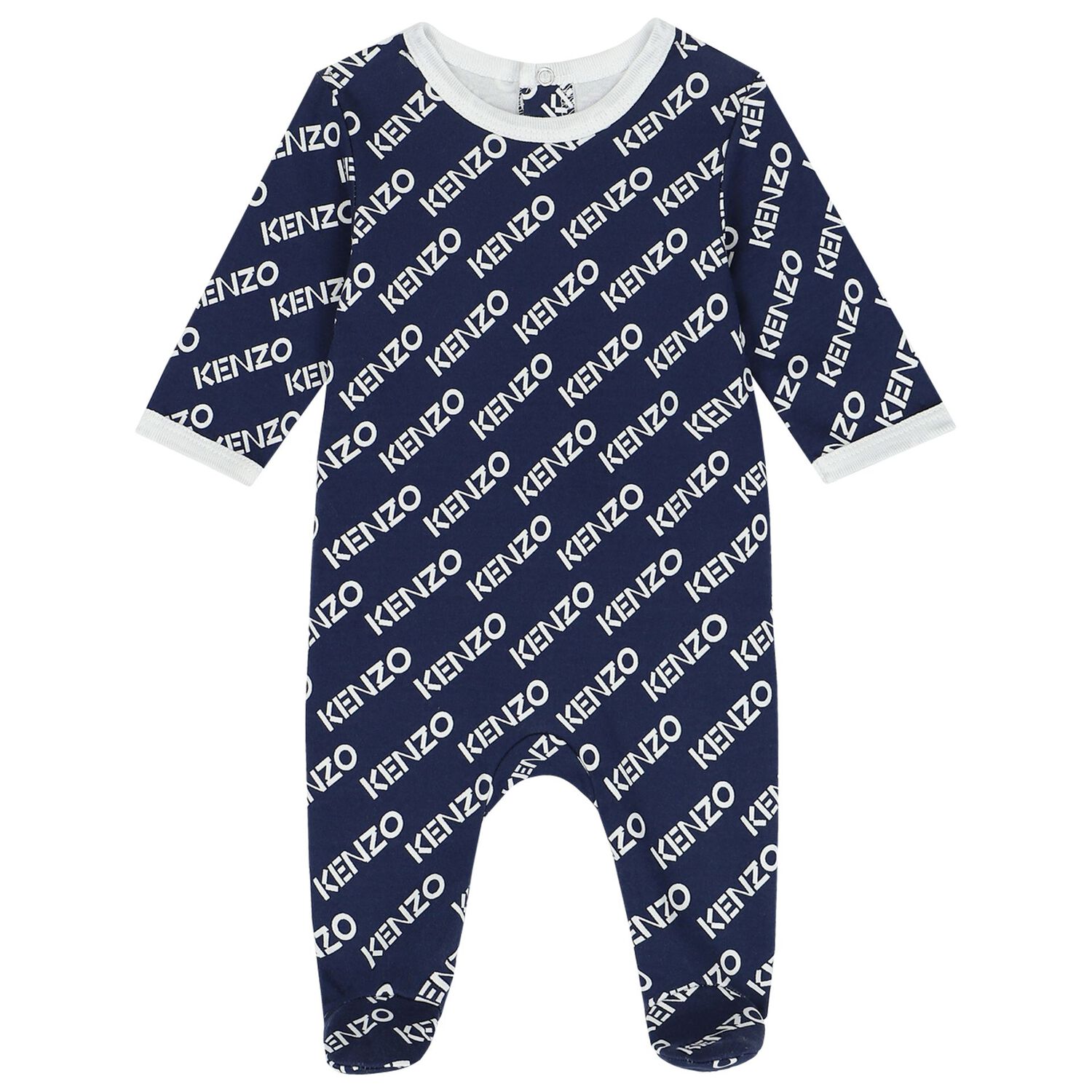 Navy Blue & White Logo Babygrows ( 2-Pack ), 1, hi-res image number null