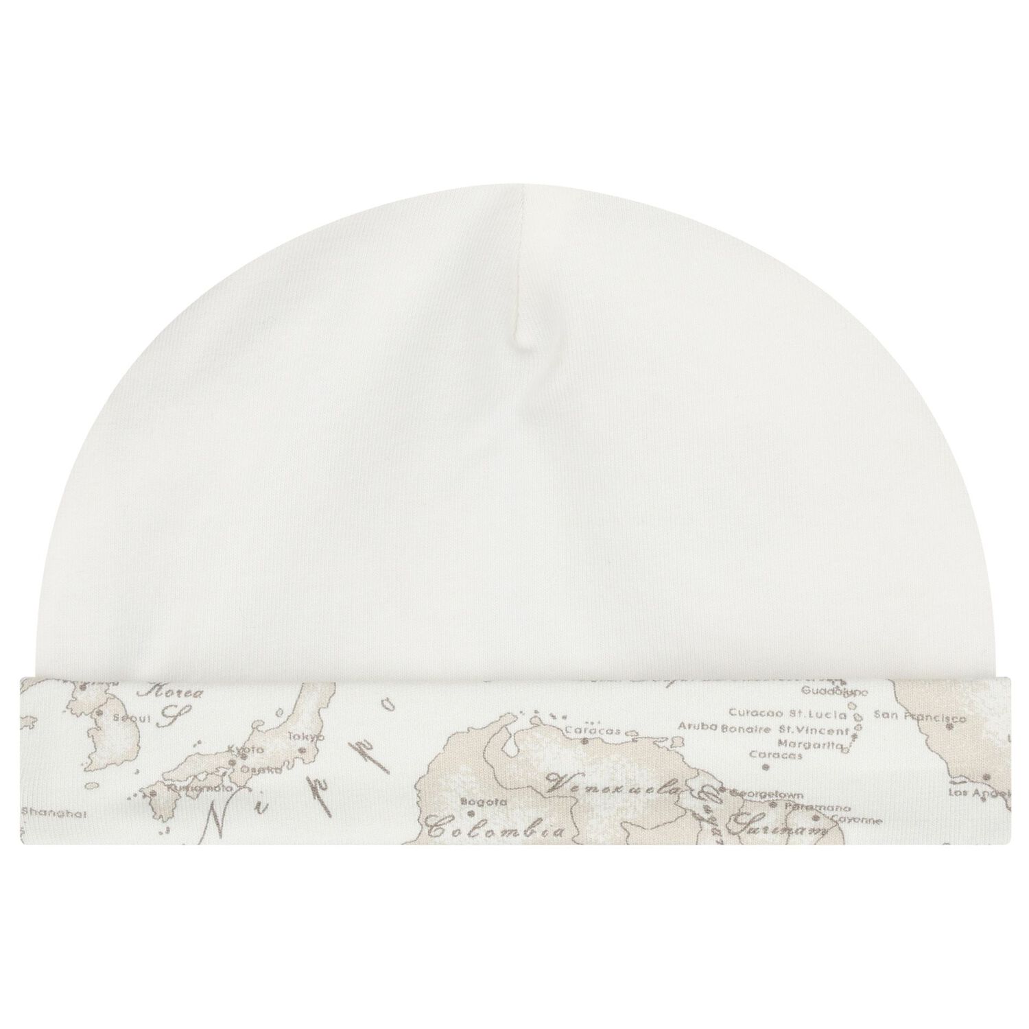 طقم هدايا لملابس الأطفال بتصميم خريطة جغرافية باللونين العاجي والبيج, 3, hi-res