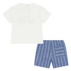 طقم شورت أولاد باللون الأبيض والأزرق, 1, hi-res