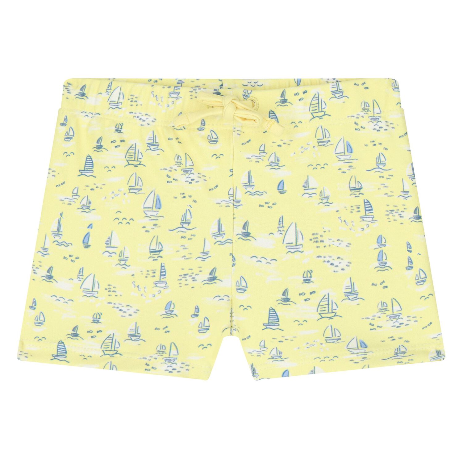 Baby Boys Yellow Swim Shorts, 1, hi-res