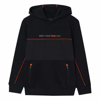 Mayoral Boys Black Hooded Top, 1 Boys Black Hooded Top