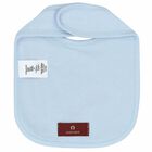 Baby Boys Blue & White Logo Bib, 1, hi-res
