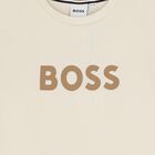 Boys Beige Logo T-Shirt, 1, hi-res