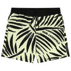 Boys Mini Me Black & Yellow Logo Swim Shorts, 2, hi-res