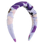 طوق شعر بنات بالزهور باللون البنفسجى, 1, hi-res