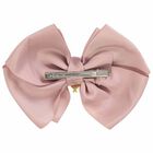 Girls Rose Pink Bow Hairclip, 2, hi-res