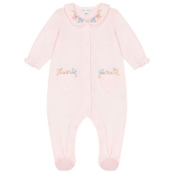 Baby Girls Pink Floral Babygrow