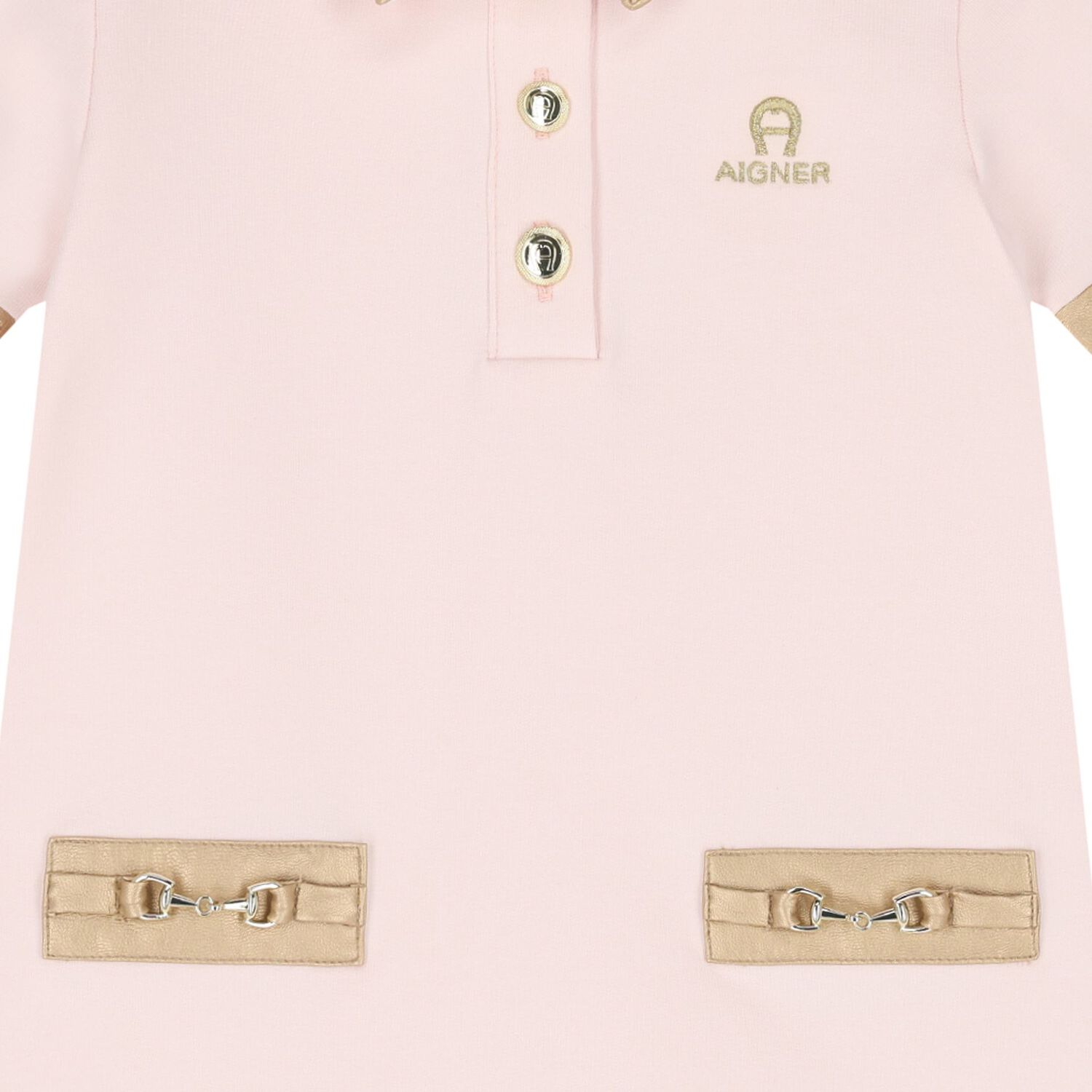 Younger Girls Pink Logo Dress, 2, hi-res