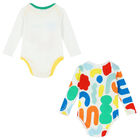 بودى سوت باللون الابيض للاولاد (قطعتين), 1, hi-res