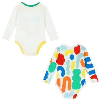 Multi-Coloured Abstract Print Bodysuits ( 2-Pack )