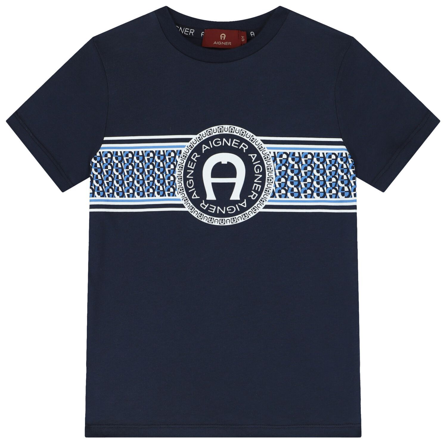 Boys Navy Blue Logo T-Shirt, 2, hi-res image number null