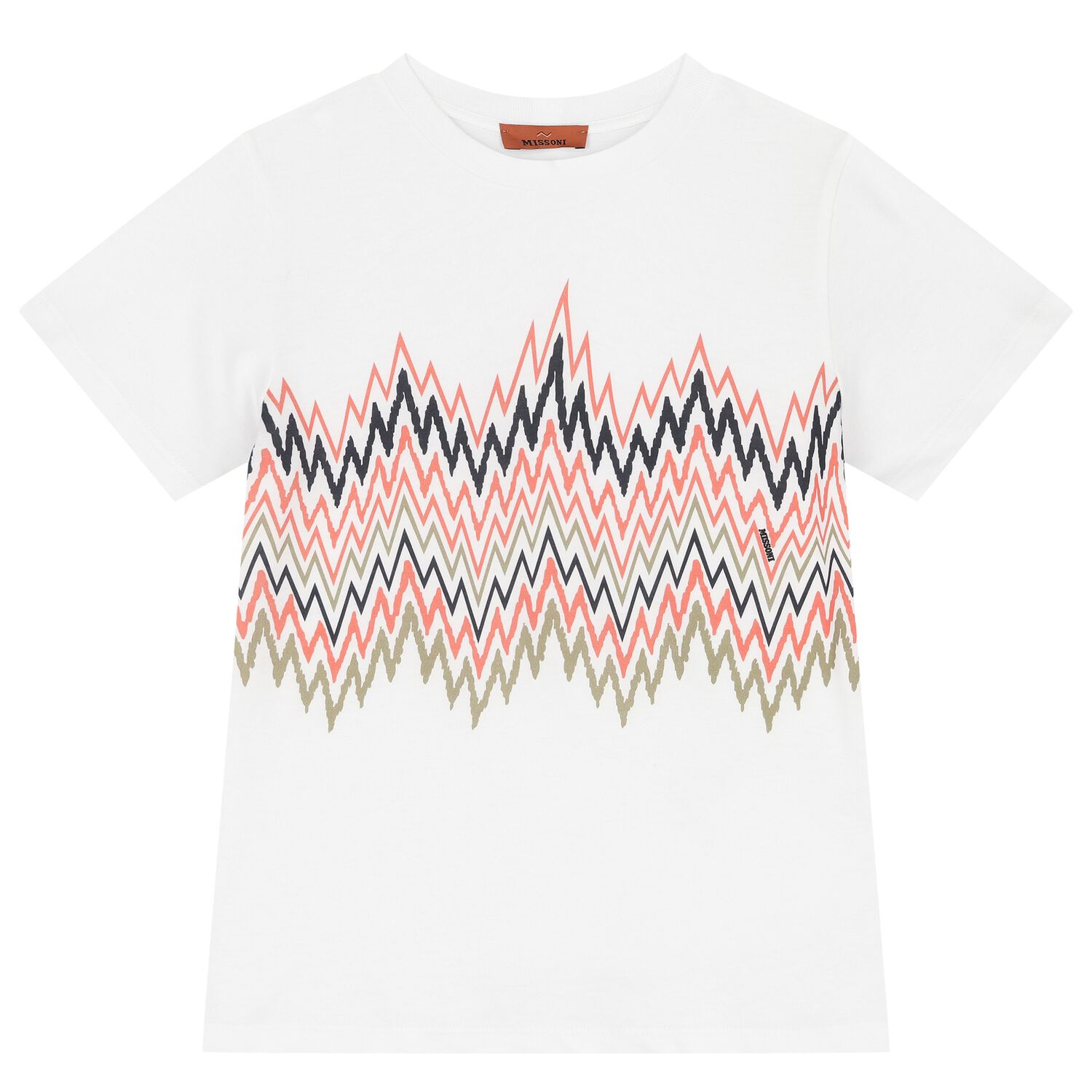 تيشيرت اولاد بشكل زجزاج باللون الابيض , 1, hi-res