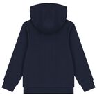 Boys Navy Blue Logo Tracksuit, 2, hi-res