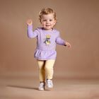 Baby Girls Purple & Ivory Logo Leggings Set, 1, hi-res