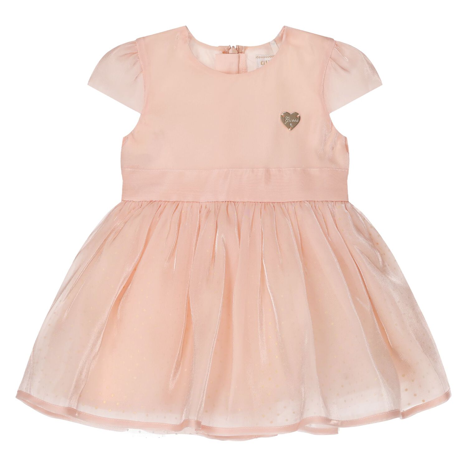 طقم فستان باللون وردي بشعار للفتيات , 2, hi-res image number null