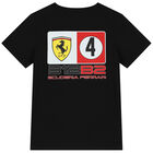 Black Logo Ferrari T-Shirt, 2, hi-res