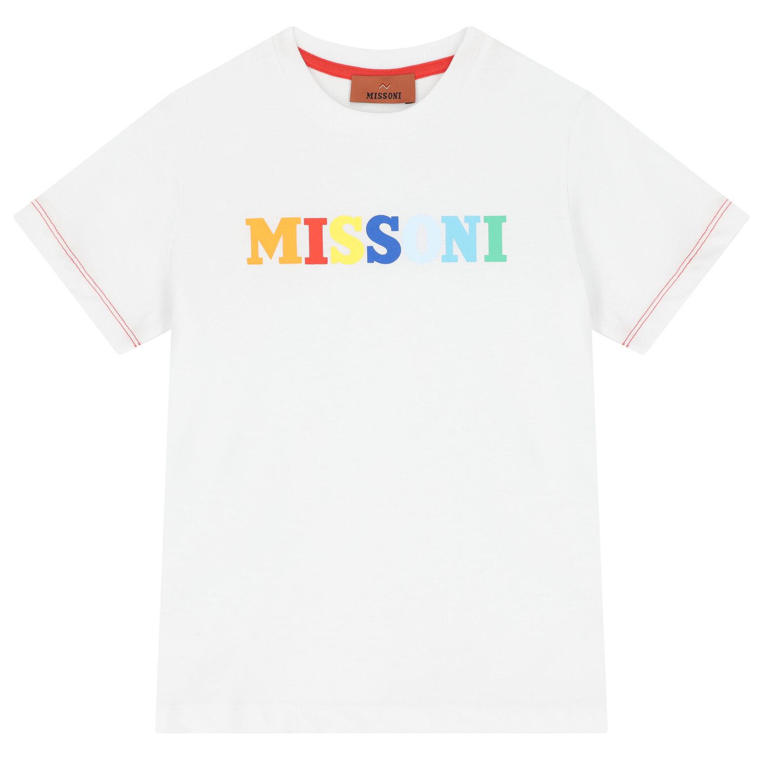 تيشيرت أولاد بالشعار باللون الأبيض, 1, hi-res image number null