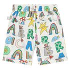 Younger Boys Ivory Logo Shorts, 1, hi-res