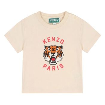 Younger Ivory Tiger Logo T-Shirt