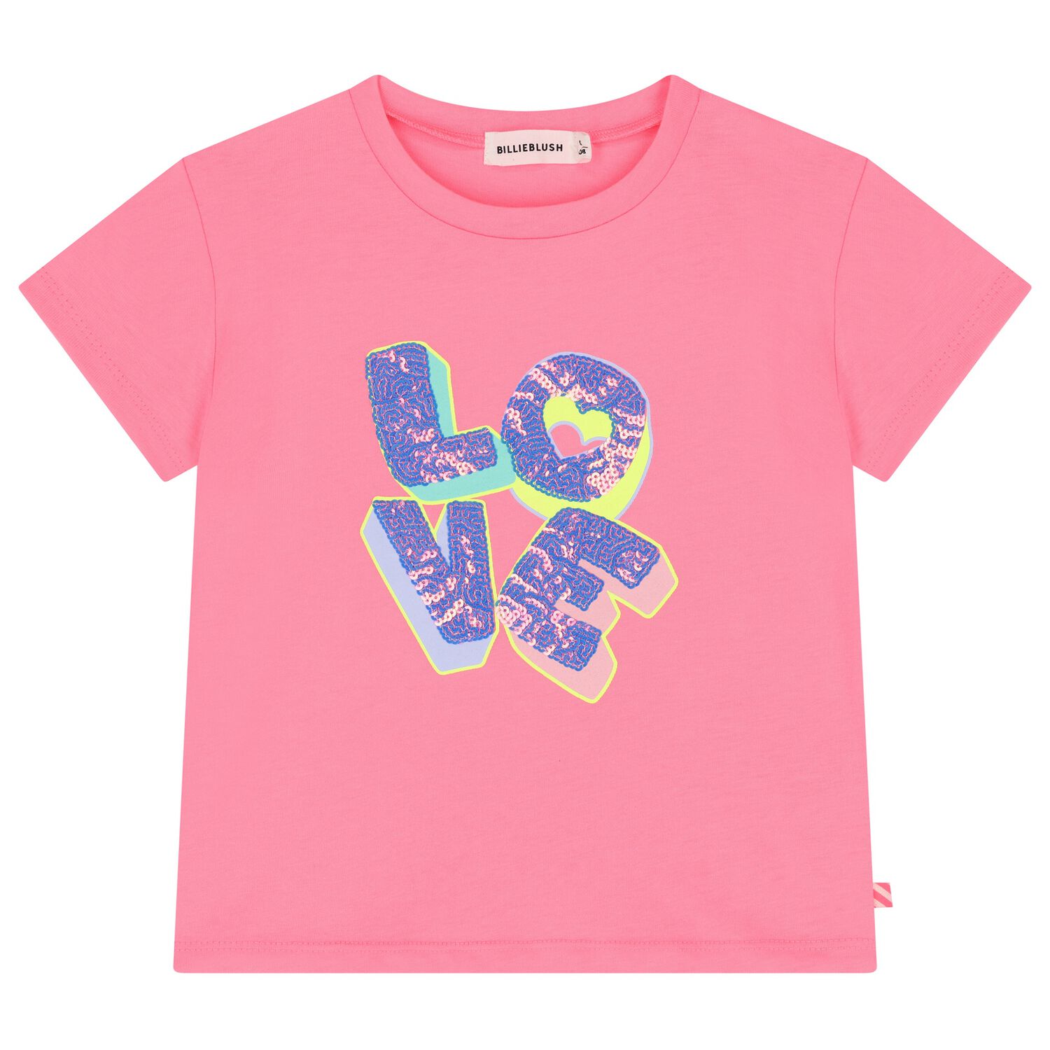 Girls Pink Sequin T-Shirt, 1, hi-res