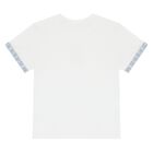 Baby Boys Blue & White Dungaree Set, 2, hi-res