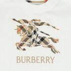 Baby Boys White EKD Logo Romper, 1, hi-res