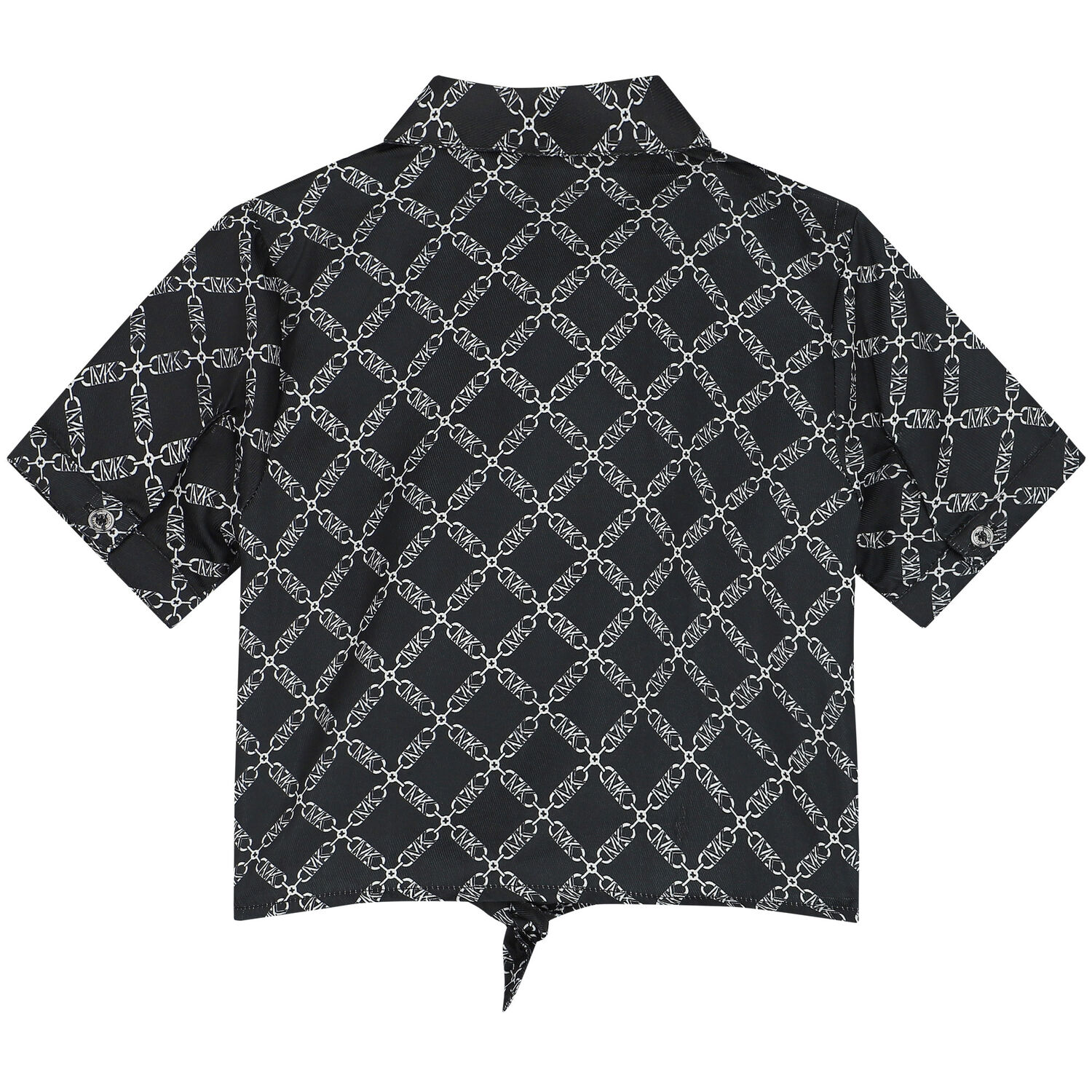 تيشيرت بنات بالشعار باللون الاسود, 1, hi-res