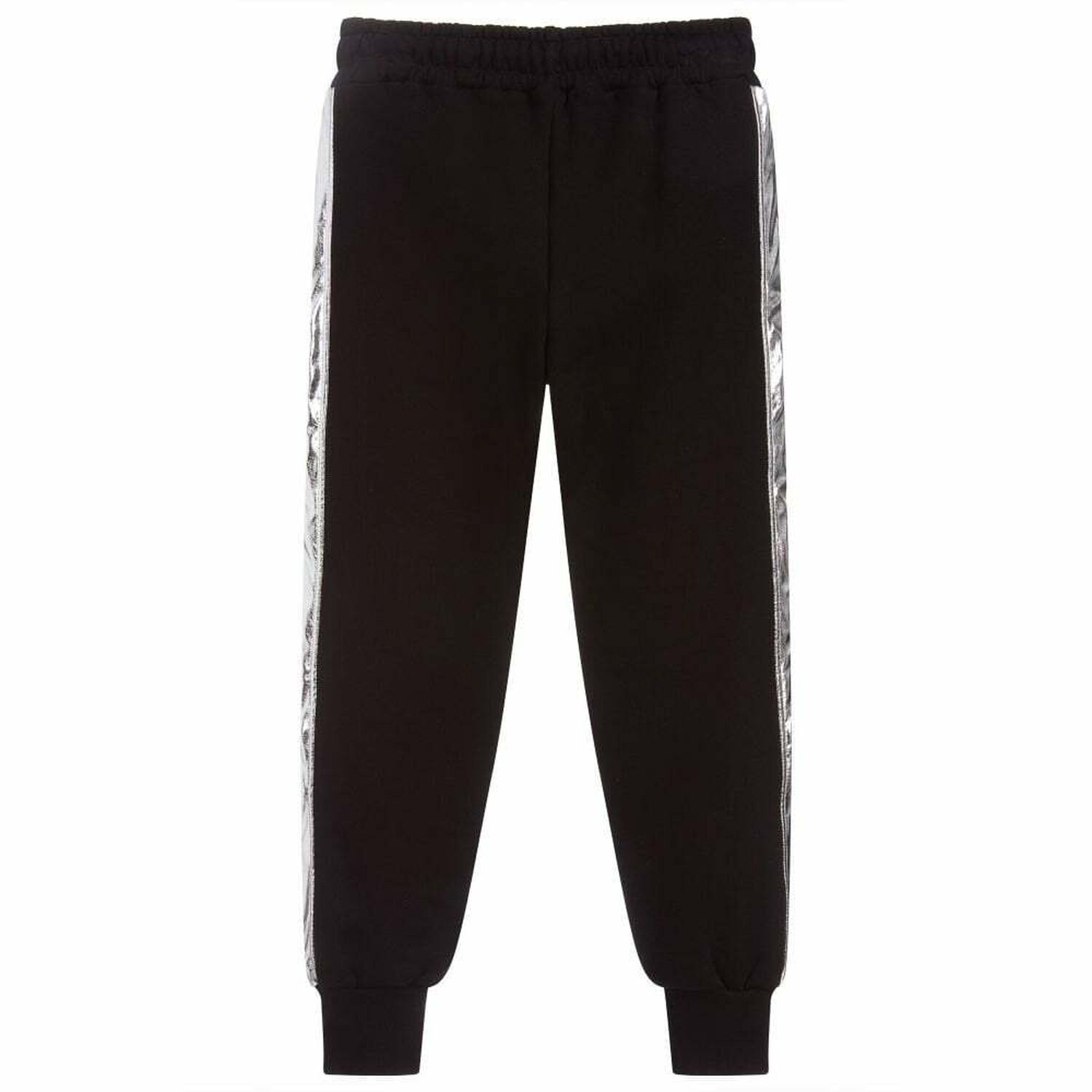 Girls Black Logo Joggers, 1, hi-res