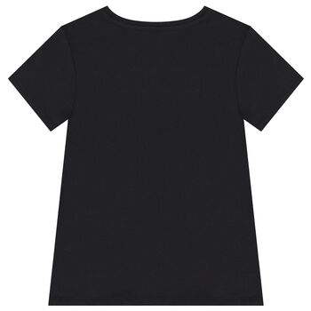 تي شيرت دب تيدي أسود للبنات