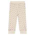 Younger Boys Beige Logo Tracksuit, 1, hi-res