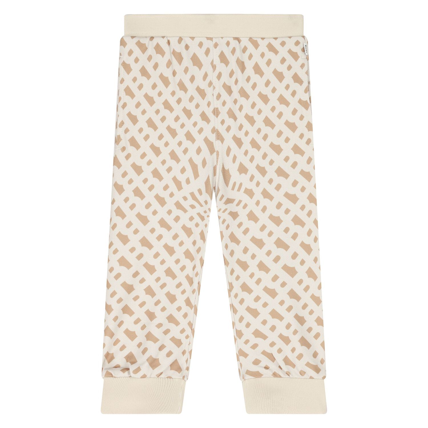 Younger Boys Beige Logo Tracksuit, 1, hi-res