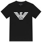 Boys Black Logo T-Shirt, 3, hi-res