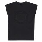 فستان بالشعار باللون الاسود , 3, hi-res