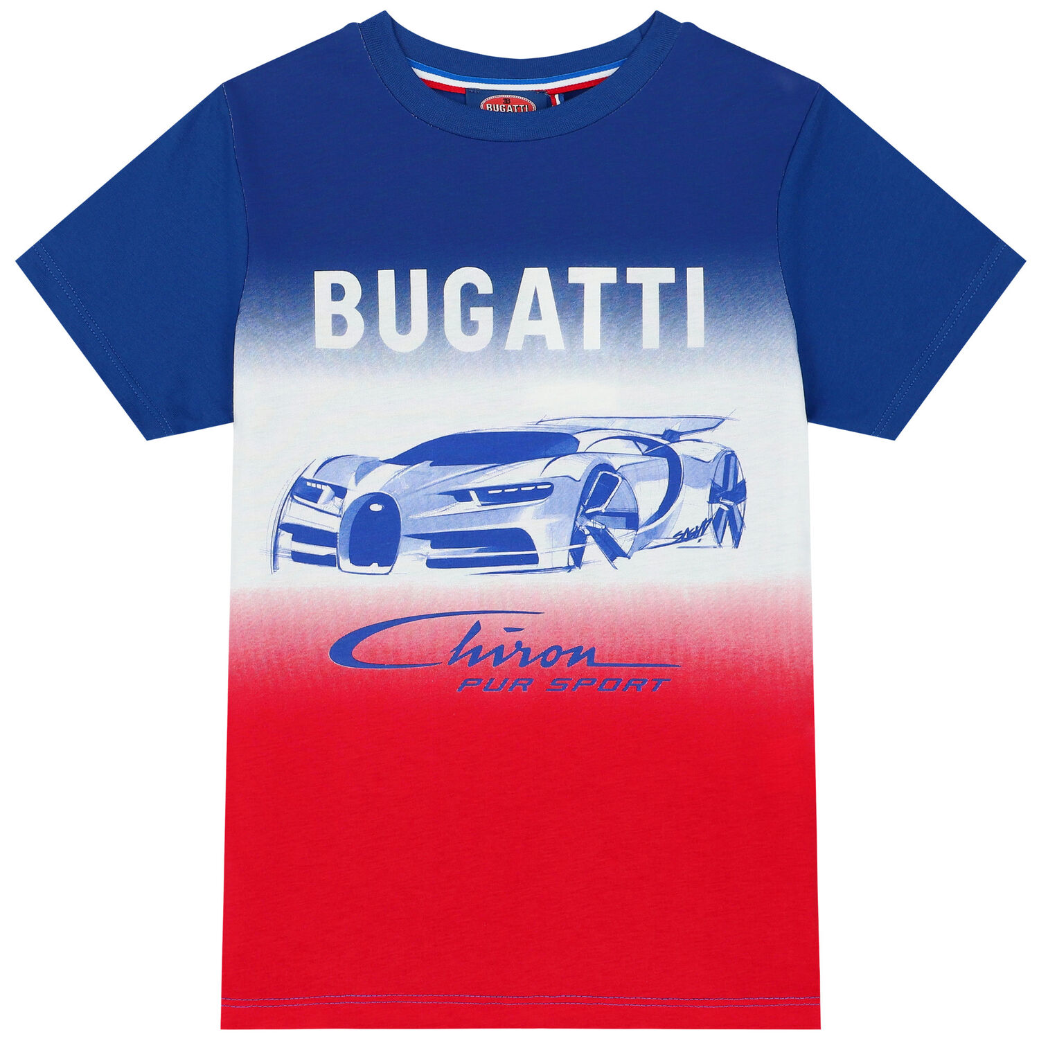 تيشيرت بالشعار باللون الازرق والابيض والاحمر للاولاد, 1, hi-res image number null