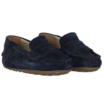 Younger Boys Blue Mocassins