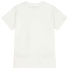 Boys White Robot T-Shirt, 3, hi-res