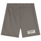 شورت ناعم من الجلد بشعار بيج, 3, hi-res