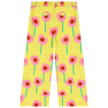 Girls Yellow & Pink Trousers