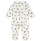 Baby Boys Ivory & Blue Fawn Babygrow, 2, hi-res
