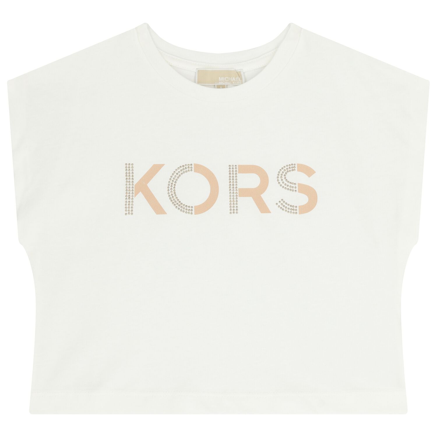 تيشيرت بنات بالشعار باللون الابيض , 1, hi-res