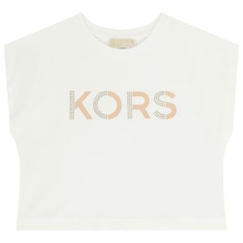Girls White Logo T-Shirt