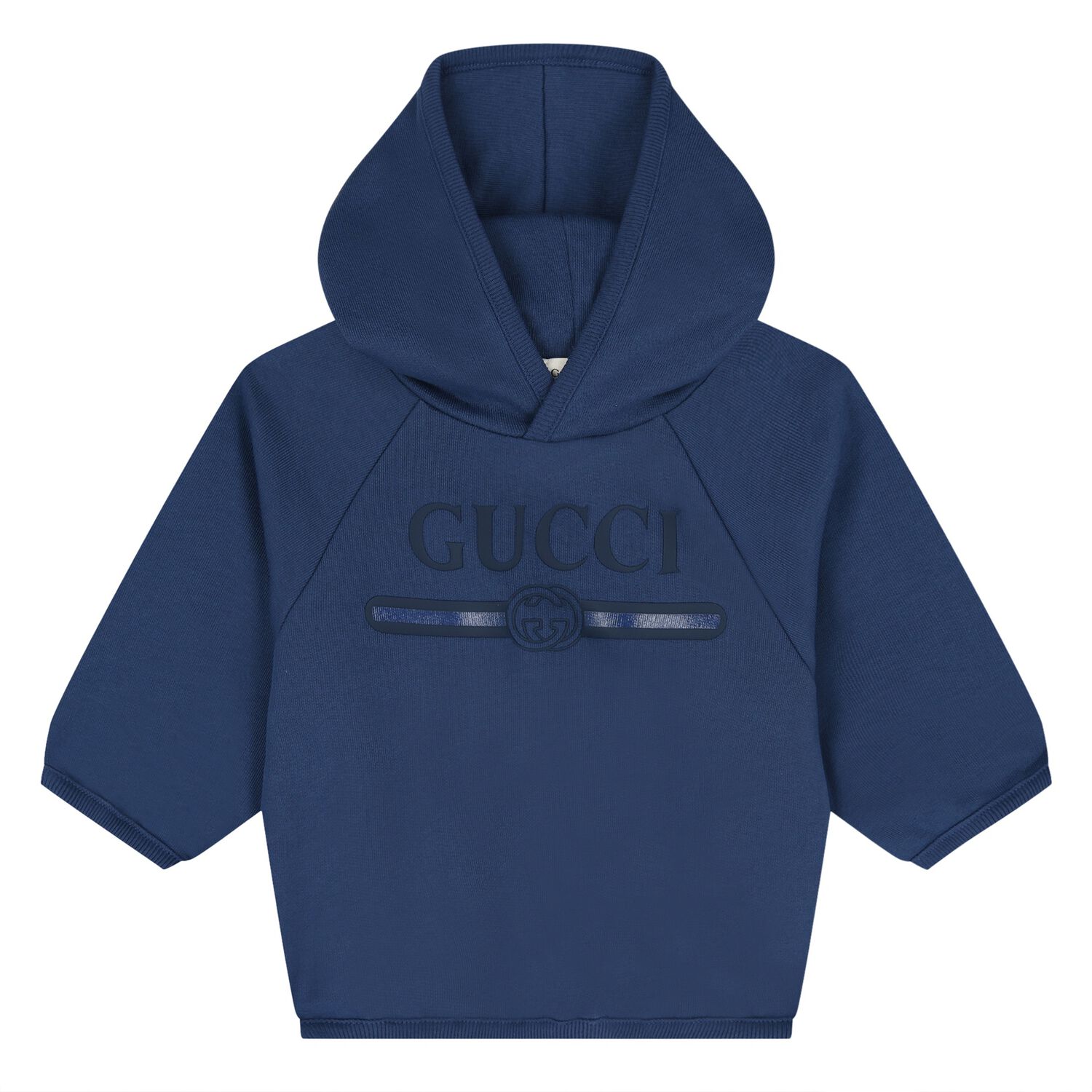 Boys Younger Blue Logo Hooded Top, 1, hi-res