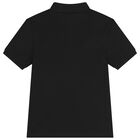 Boys Black logo Polo Shirt, 1, hi-res