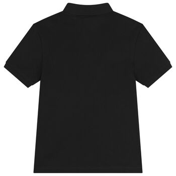 تيشيرت اولاد بولو بالشعار باللون الاسود 