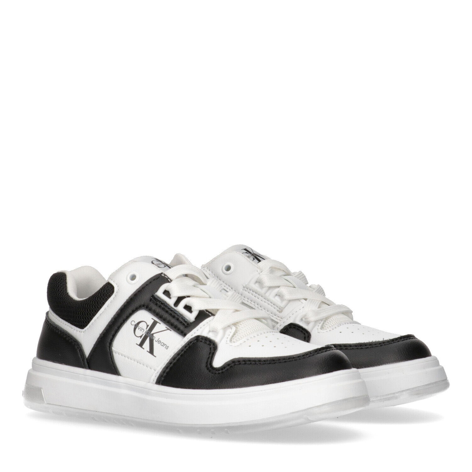 Black & White Logo Trainers, 1, hi-res