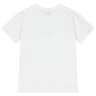 Girls White Logo T-Shirt, 1, hi-res