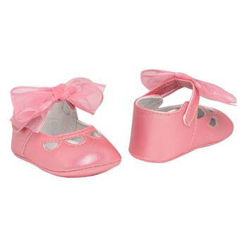 Baby Girls Pink Bow Pre Walker Shoes