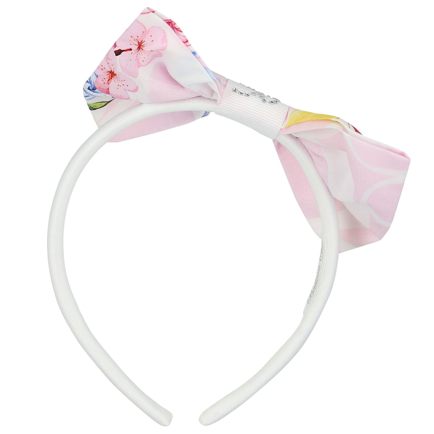 Girls Pink Logo Bow Headband, 1, hi-res image number null